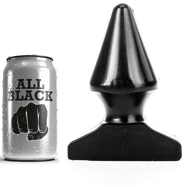 Plug Anale All Black Cono Impermeabile per Piacere e Stretching